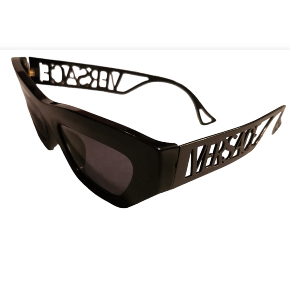 Versace Black Logo Frame Cat Eye Sunglasses main image 7